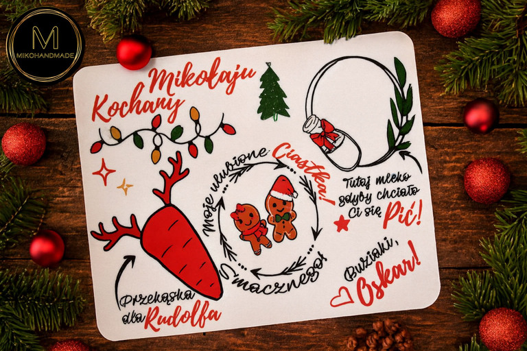 Talerzyk / Podkładka / Tacka dla Świętego Mikołaja