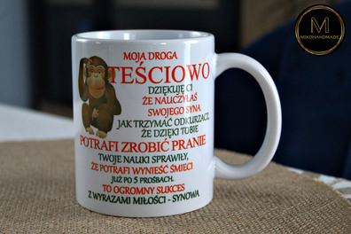 Kubek dla teściowej - małpa
