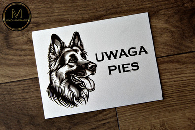 Tabliczka Uwaga Pies (Różne Rasy)