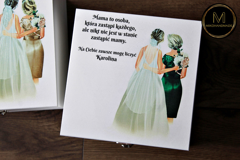 Prośba o pomoc w dniu ślubu dla Mamy - personalizowany wygląd osób + kubek (Wz.2) (7)