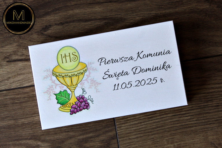 Pudełko na pieniądze Pierwsza Komunia Święta - Kielich (3)