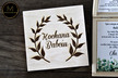 Zaproszenie ślubne dla Babci / Dziadka / Rodziców Chrzestnych - Wianek (Grawer) - Natural (2)