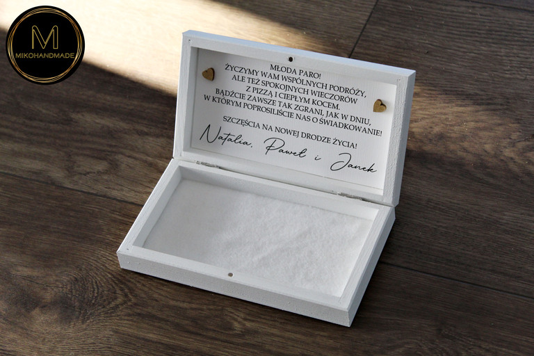 Personalizowane pudełko na pieniądze dla Nowożeńców - Bukiet Ślubny (2)
