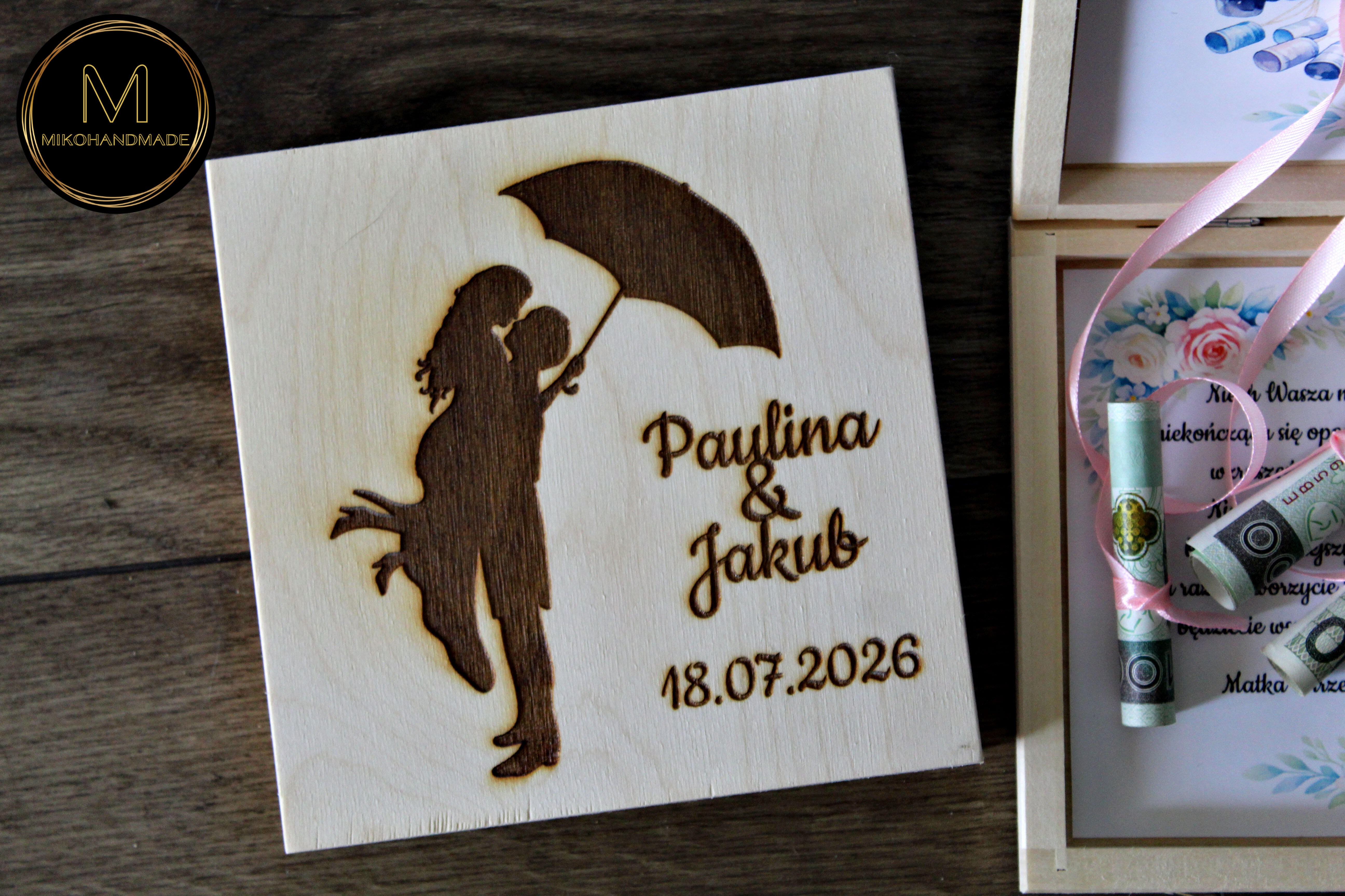 Personalizowane Pudełko na Prezent Ślubny – oryginalne wręczenie gotówki dla Nowożeńców (2)