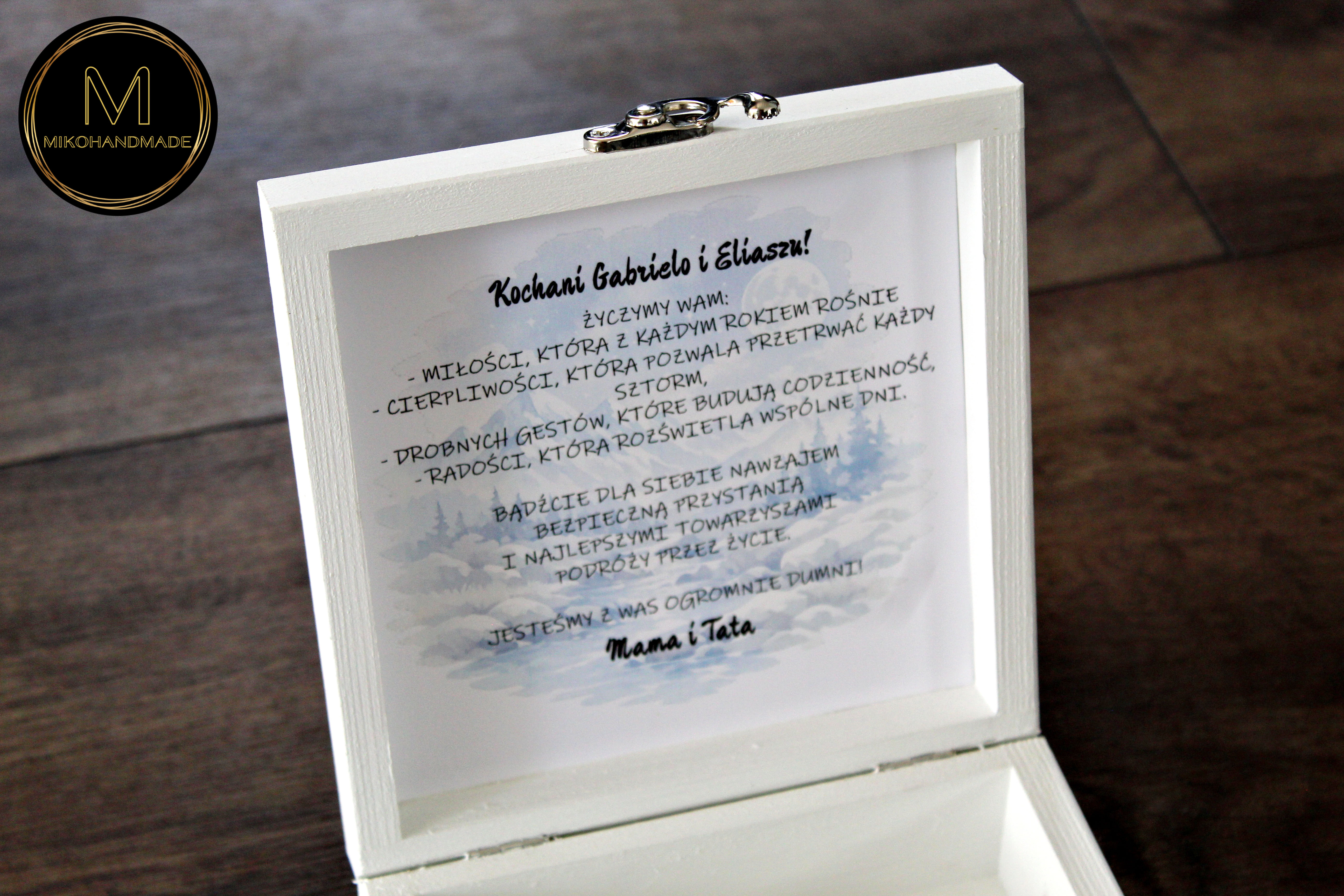 Personalizowane pudełko na pieniądze, prezent ślubny dla Pary Młodej – „Historia miłości zapisana w gwiazdach” (4)