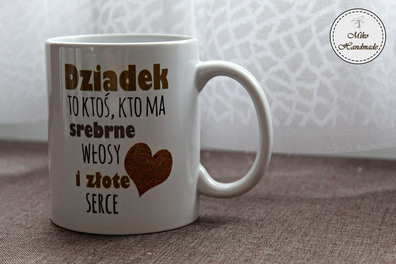 Kubek dla Dziadka - Dzień Dziadka (Złote serce)