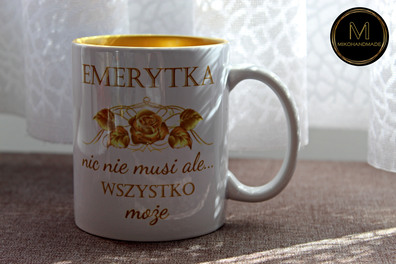 Kubek dla Emerytki - złoty środek