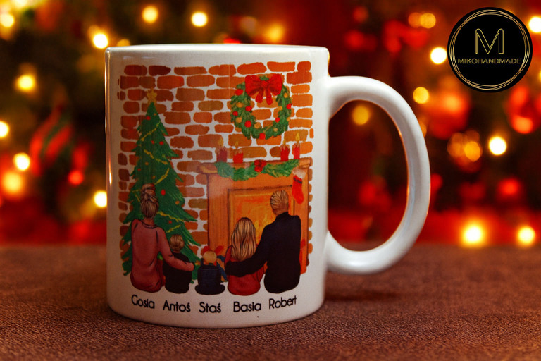 Personalizowany Świąteczny Kubek Rodzinny - Stwórz Wyjątkową Pamiątkę! (3)