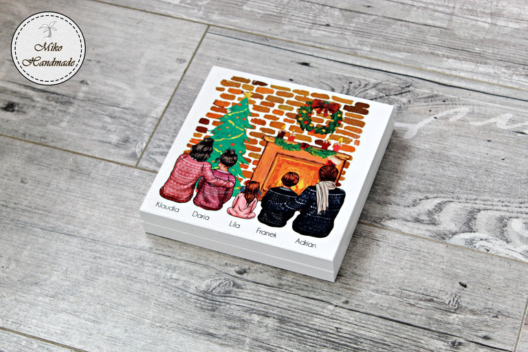 Pudełko z życzeniami Świątecznymi (Rodzina) - Wybierz swój wygląd (1)