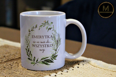 Kubek dla Emerytki - liście