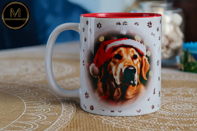 Świąteczny kubek z psem - Golden Retriver