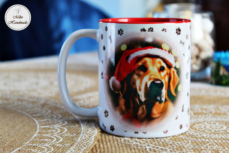 Świąteczny kubek z psem - Golden Retriver (1)